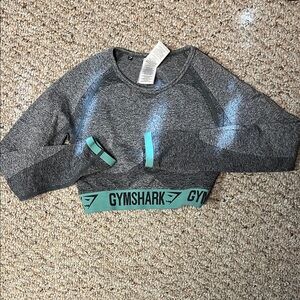 Gymshark Heather Gray Athletic Top